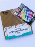 No Trim Half-Square Triangle Ruler and Pattern